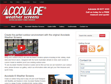 Tablet Screenshot of accoladeweatherscreens.com
